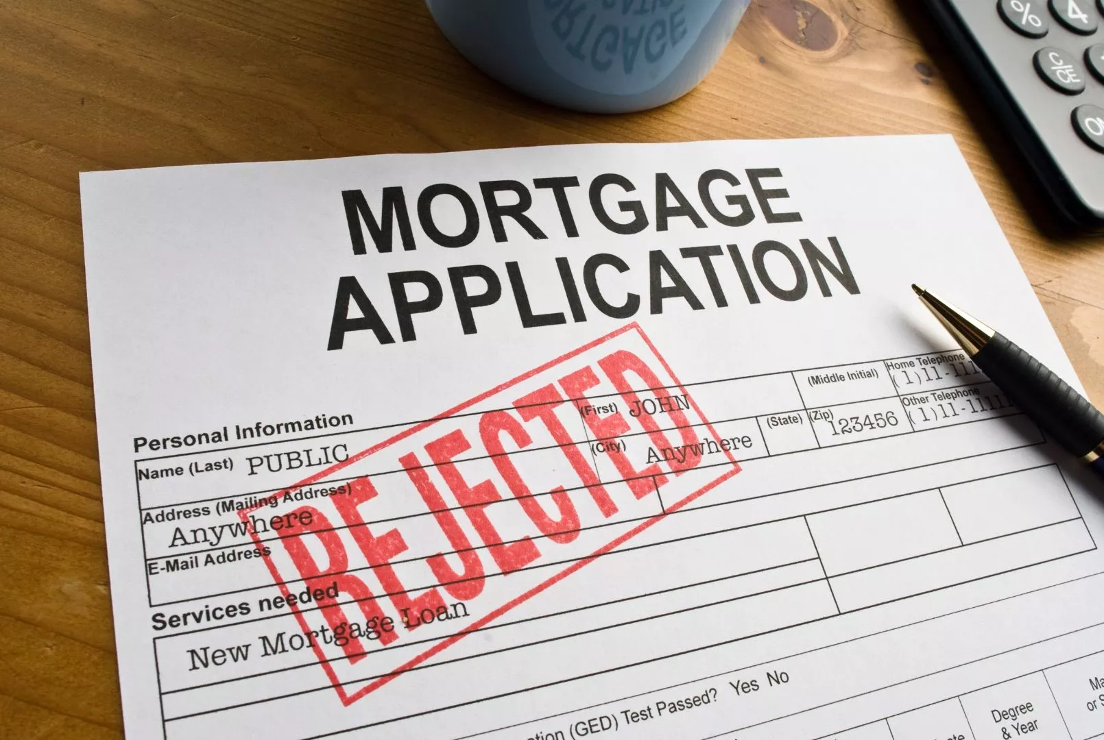 What characteristics of a property could cause a bank to refuse to grant a mortgage?
