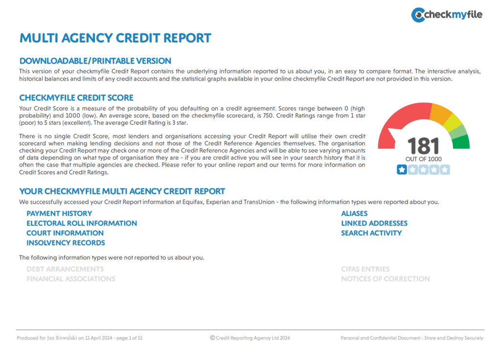 jak sprawdzić swoje credit score w uk