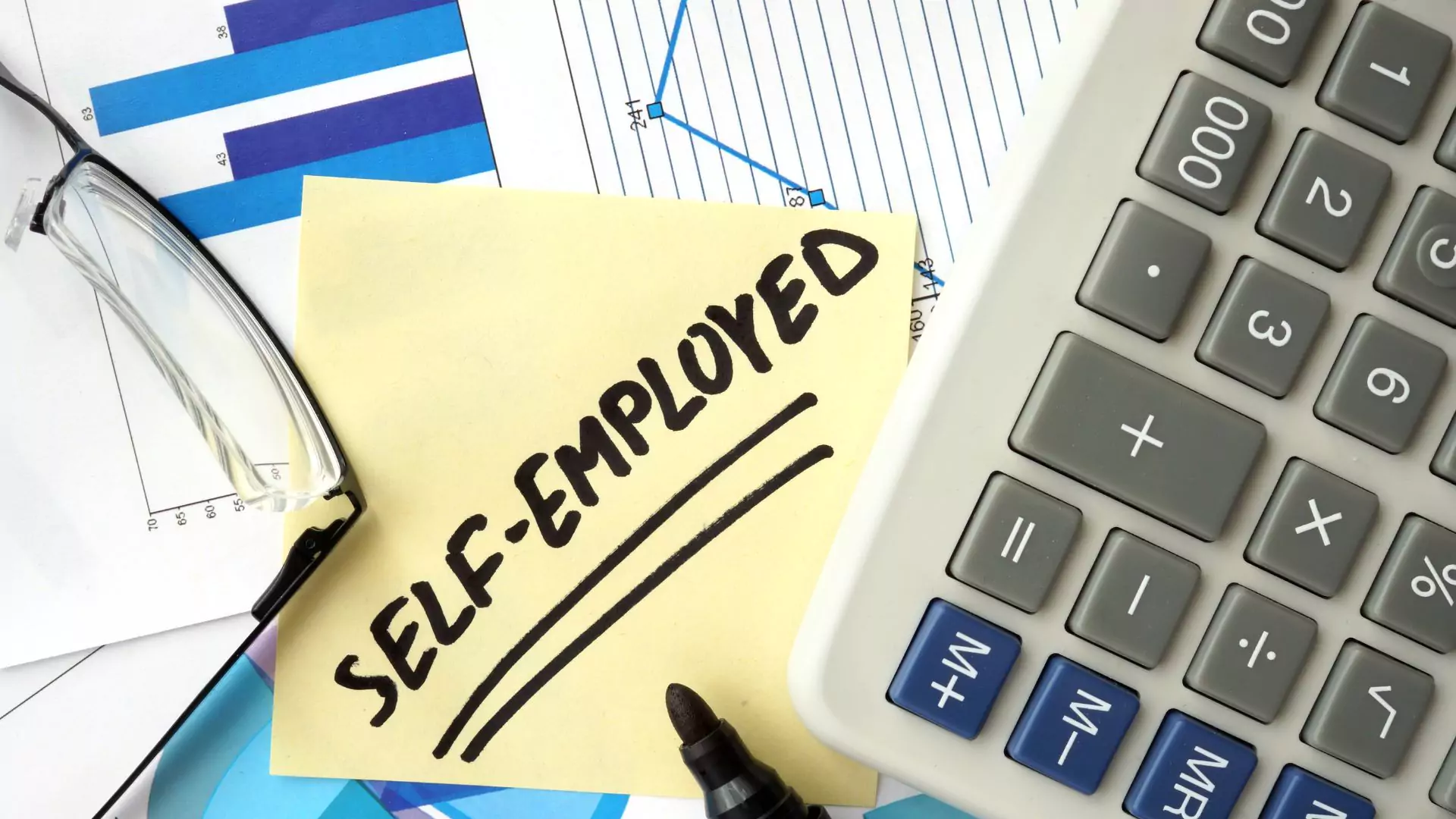 Self-employed applicant preparing mortgage documents