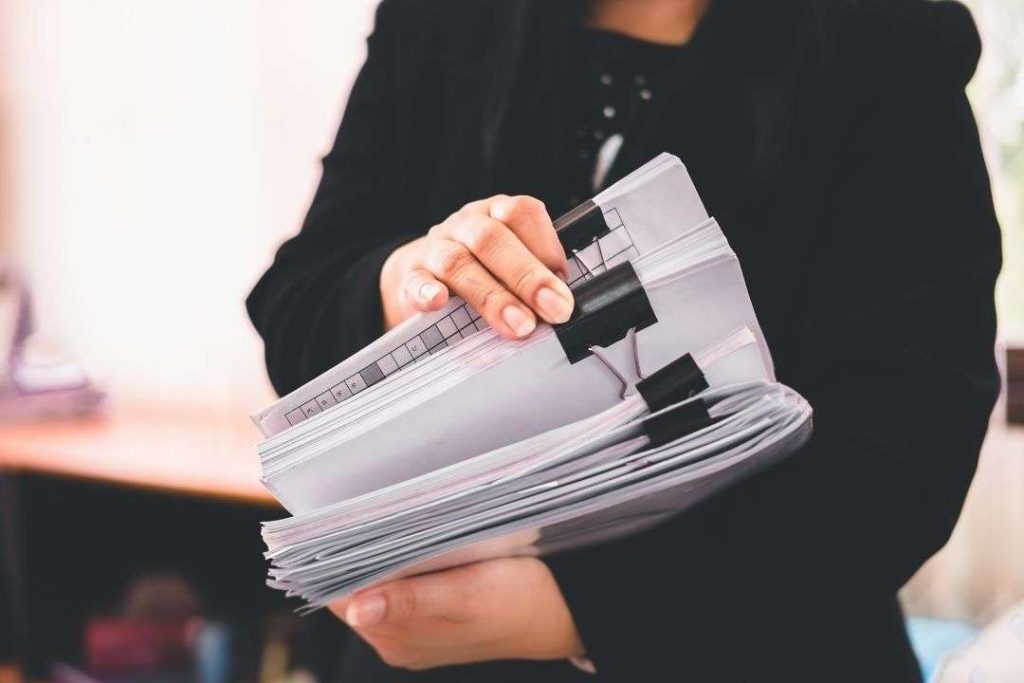 Documents and credit report reviewed before a mortgage application